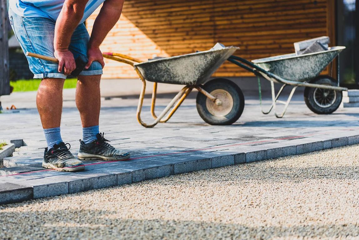 Brick paver installation with DGA (Dense Graded Aggregate)